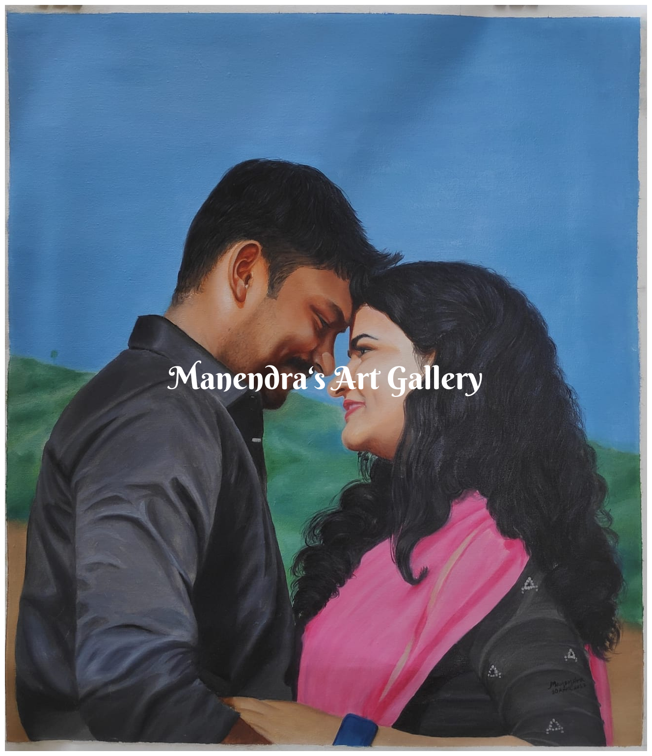 couples oil painting